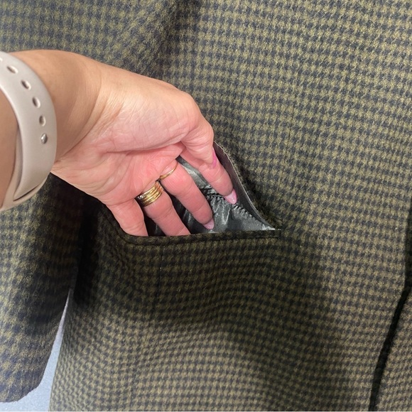 Gianfranco Ruffini Sports Jacket Blazer Mens 41 R Black Green Cashmere Blend - Picture 6 of 10